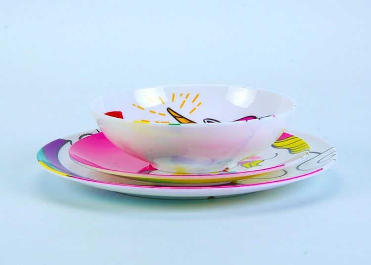 Unicorn Style 3pc 100% Melamine Baby Dinner Set