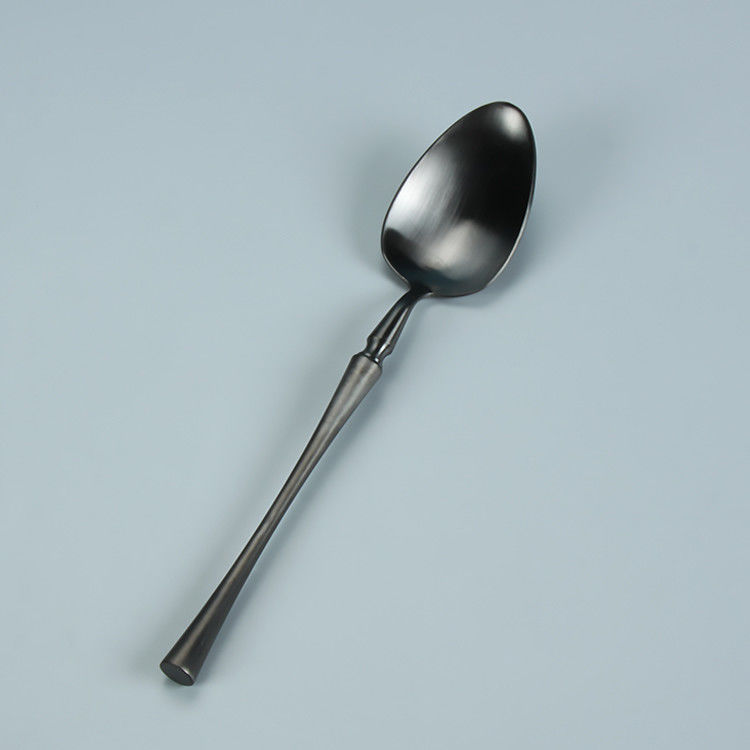 Matte Black Stainless Steel Cutlery For 4 Include Knife